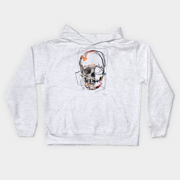 Magic Skull Original Painting | LSD Skull Pop Surreal Broken Banned Art | Unfinished Business Kids Hoodie by Tiger Picasso